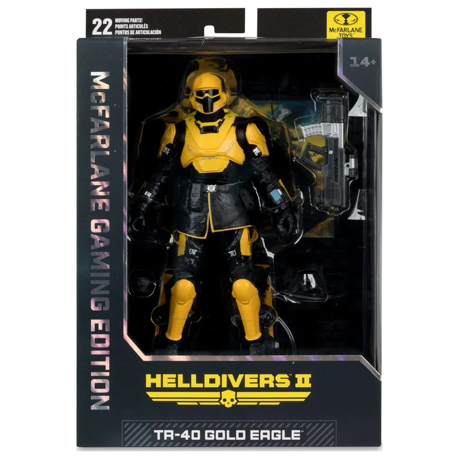 Helldivers II McFarlane Gaming Edition figurina de actiune T4-40 Gold Eagle 18 cm poza produsului