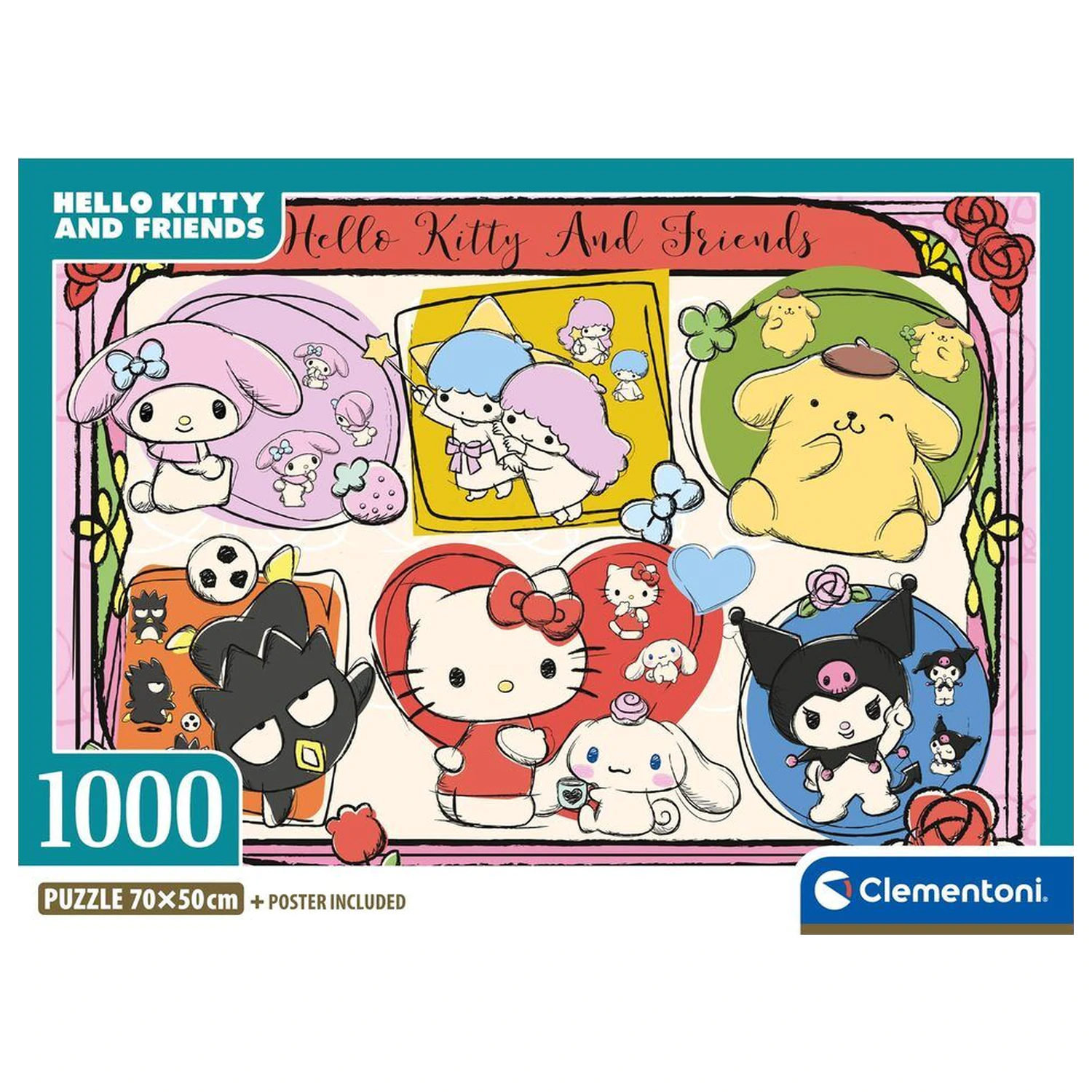 Hello Kitty 2 puzzle 1000 piese poza produsului