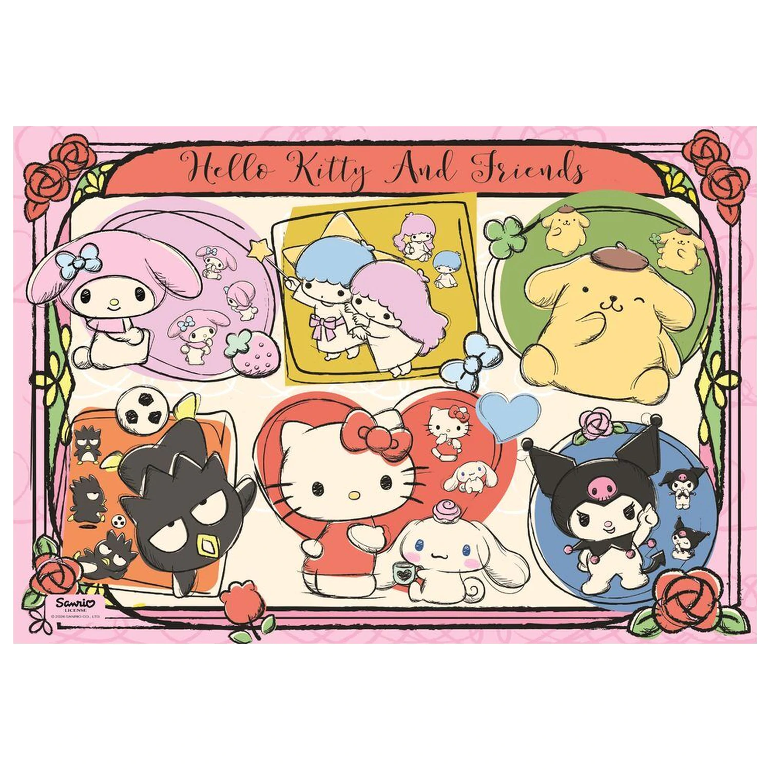 Hello Kitty 2 puzzle 1000 piese poza produsului