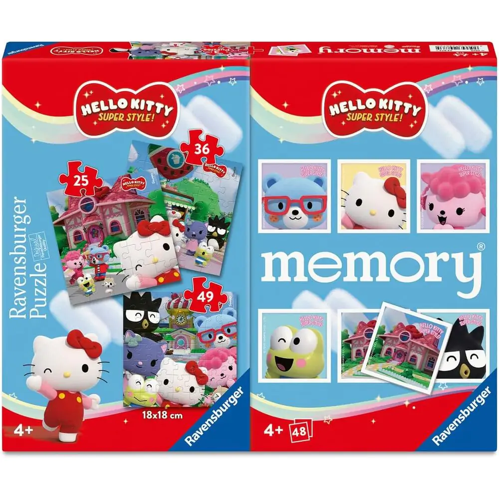 Hello Kitty 3 puzzle-uri și memory multipack poza produsului