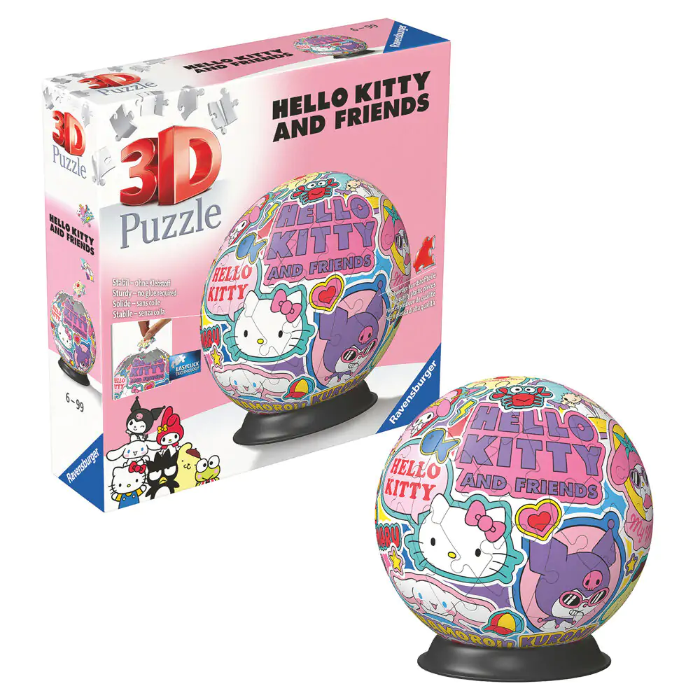Hello Kitty 3D puzzle 72 piese poza produsului