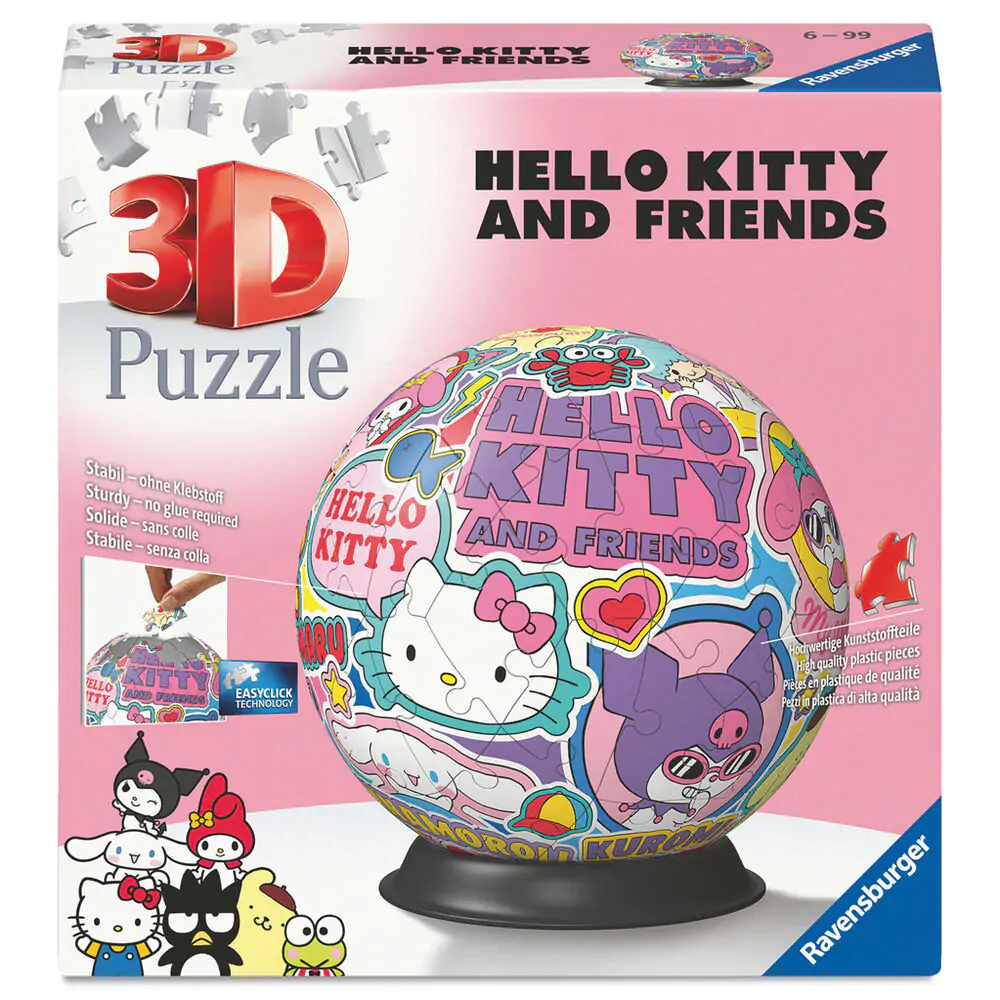 Hello Kitty 3D puzzle 72 piese poza produsului