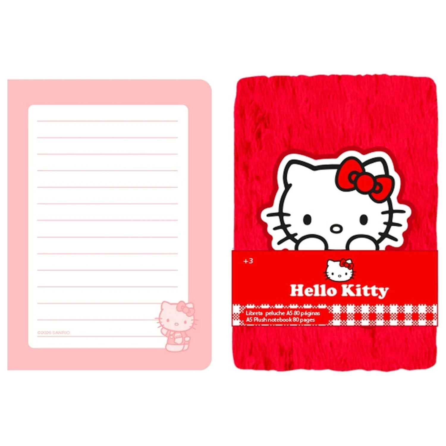 Hello Kitty A5 caiet de pluș poza produsului