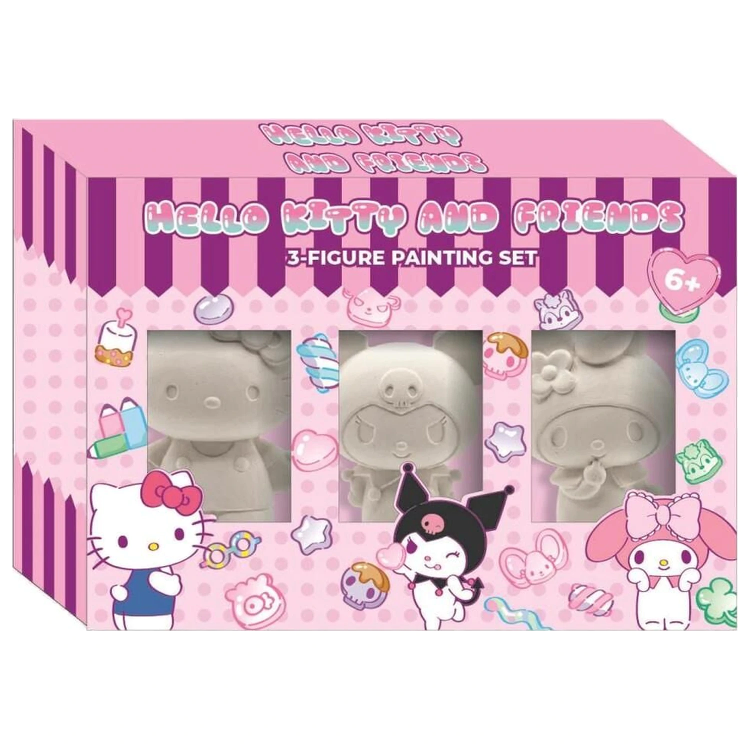 Hello Kitty and Friends set blister cu 3 figurine de colorat poza produsului