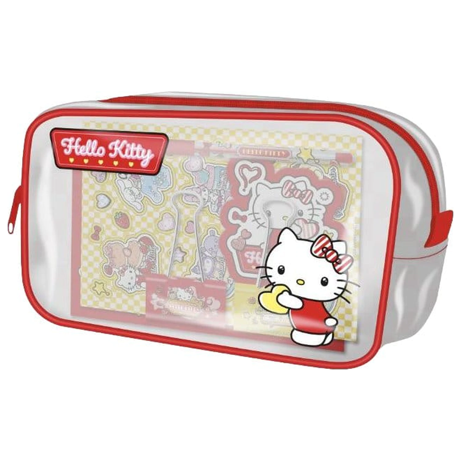 Hello Kitty and Friends Trusa transparenta pentru creioane set American Diner Version poza produsului