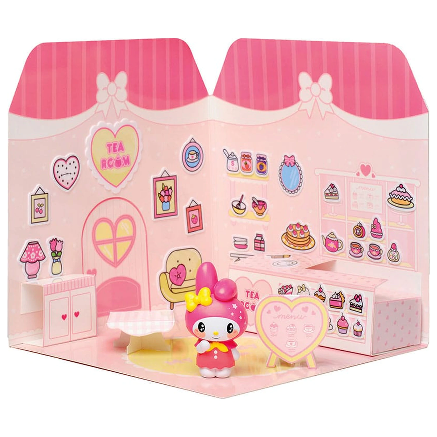 Hello Kitty and Friends Mini figure Sticker House My Melody Tea Room poza produsului