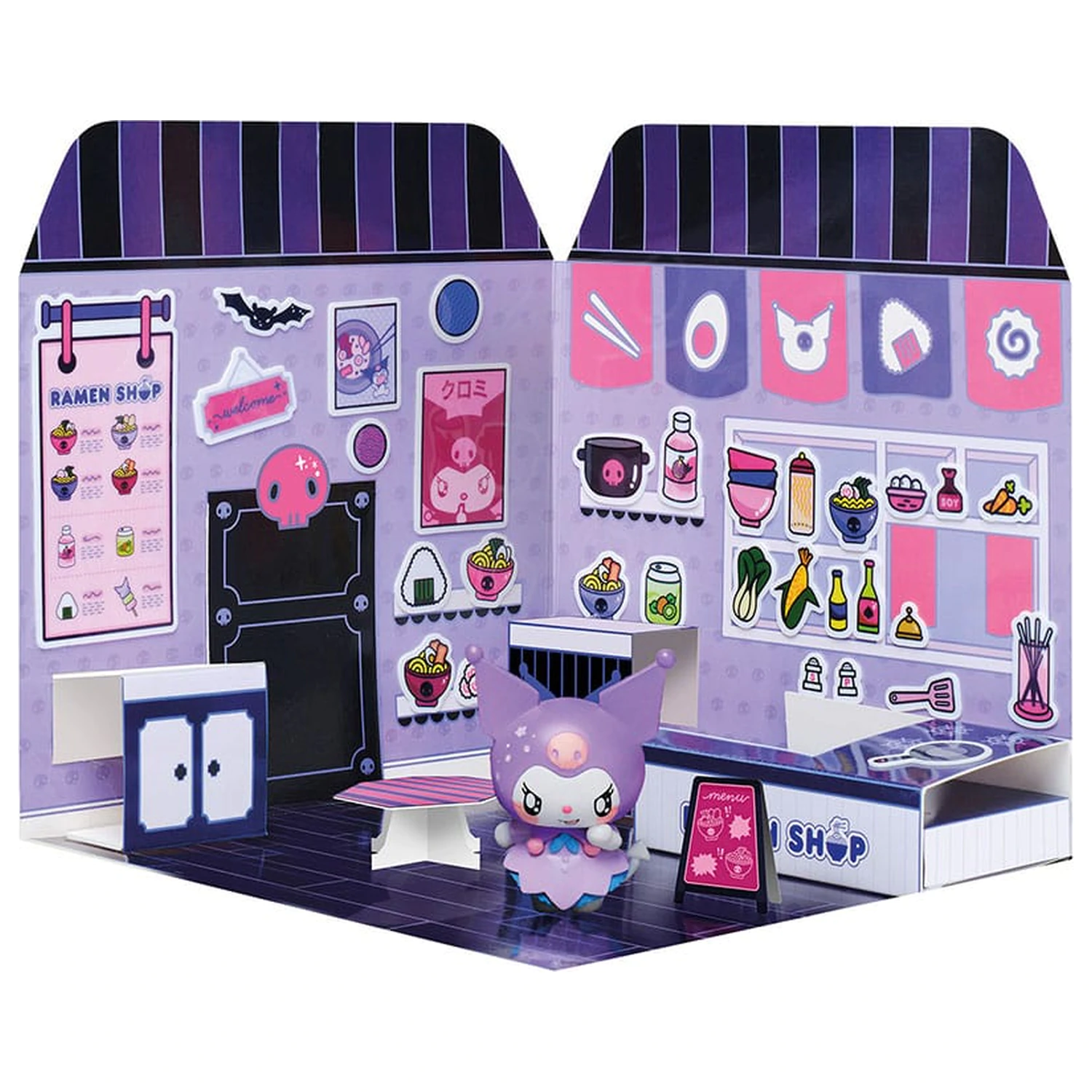 Hello Kitty and Friends Mini figurina autocolant Casa Kuromi Ramen Shop poza produsului