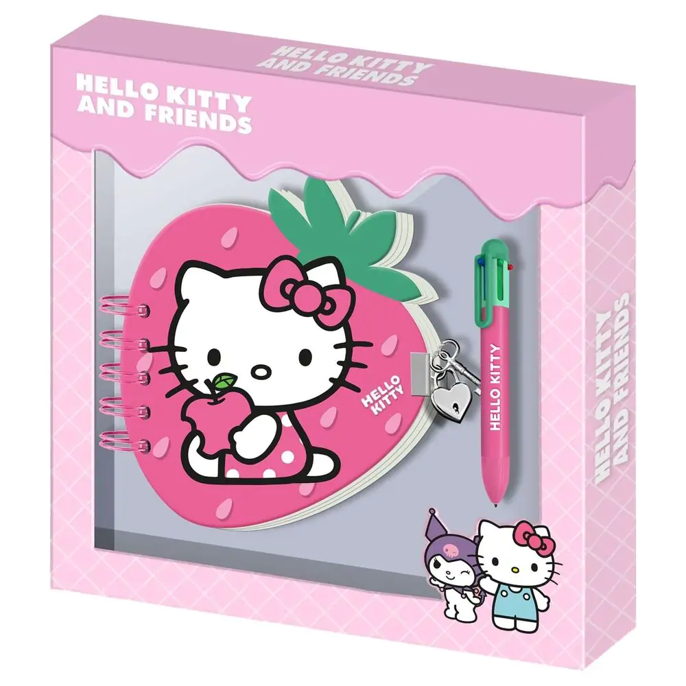 Hello Kitty and Friends Jurnal cu căpșuni și stilou poza produsului