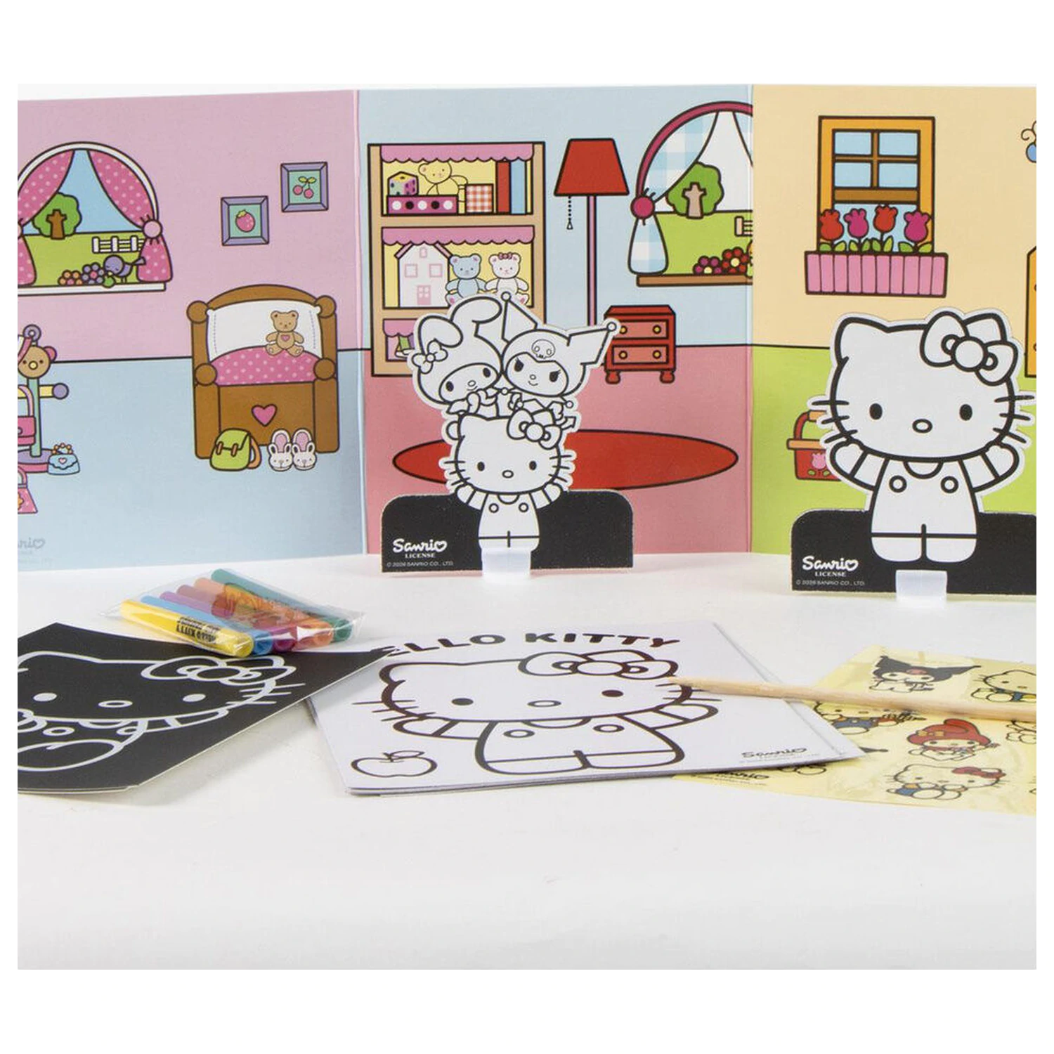 Set geanta de colorat Hello Kitty and Friends poza produsului