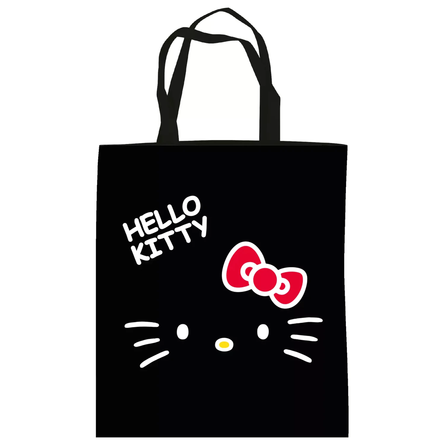 Hello Kitty Black Canvas Bag, geanta de cumparaturi 44 cm poza produsului