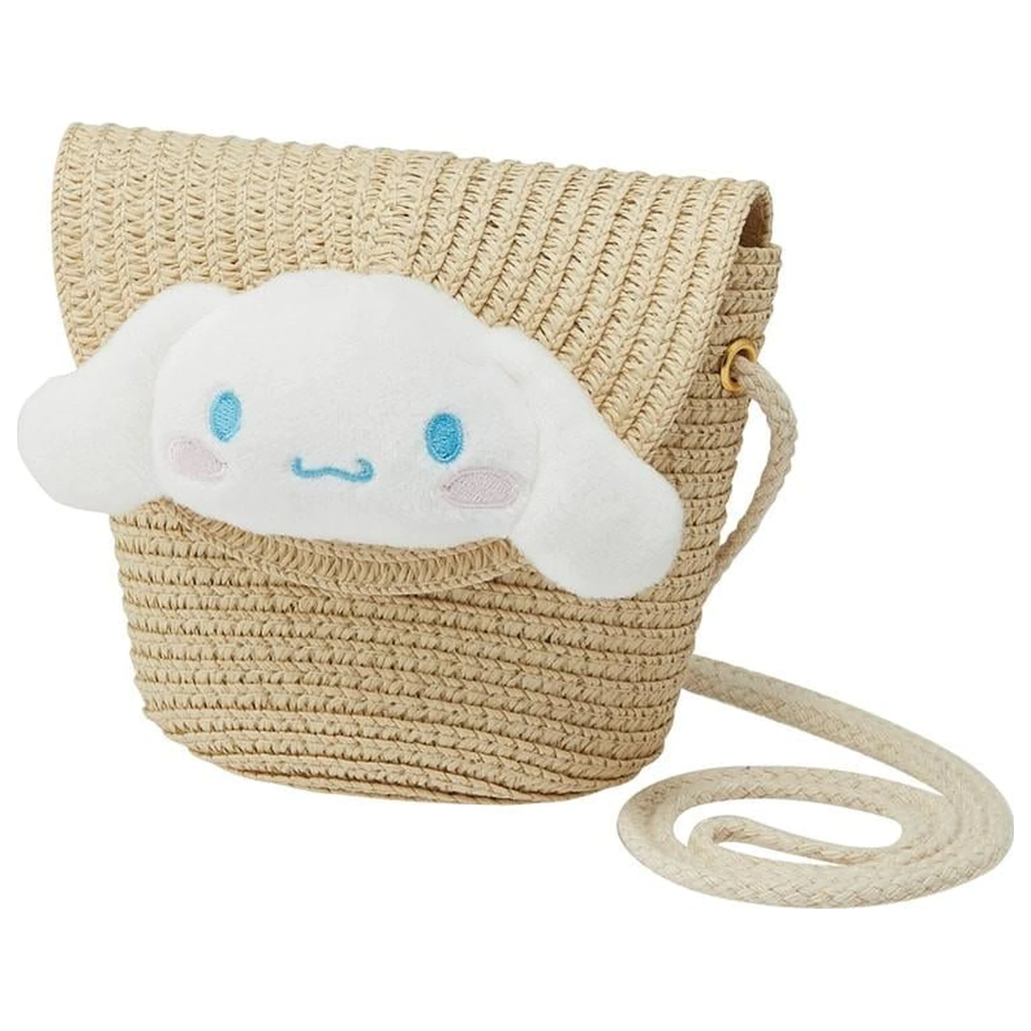 Hello Kitty Cinnamoroll Straw crossbody bag 13.8x13cm poza produsului