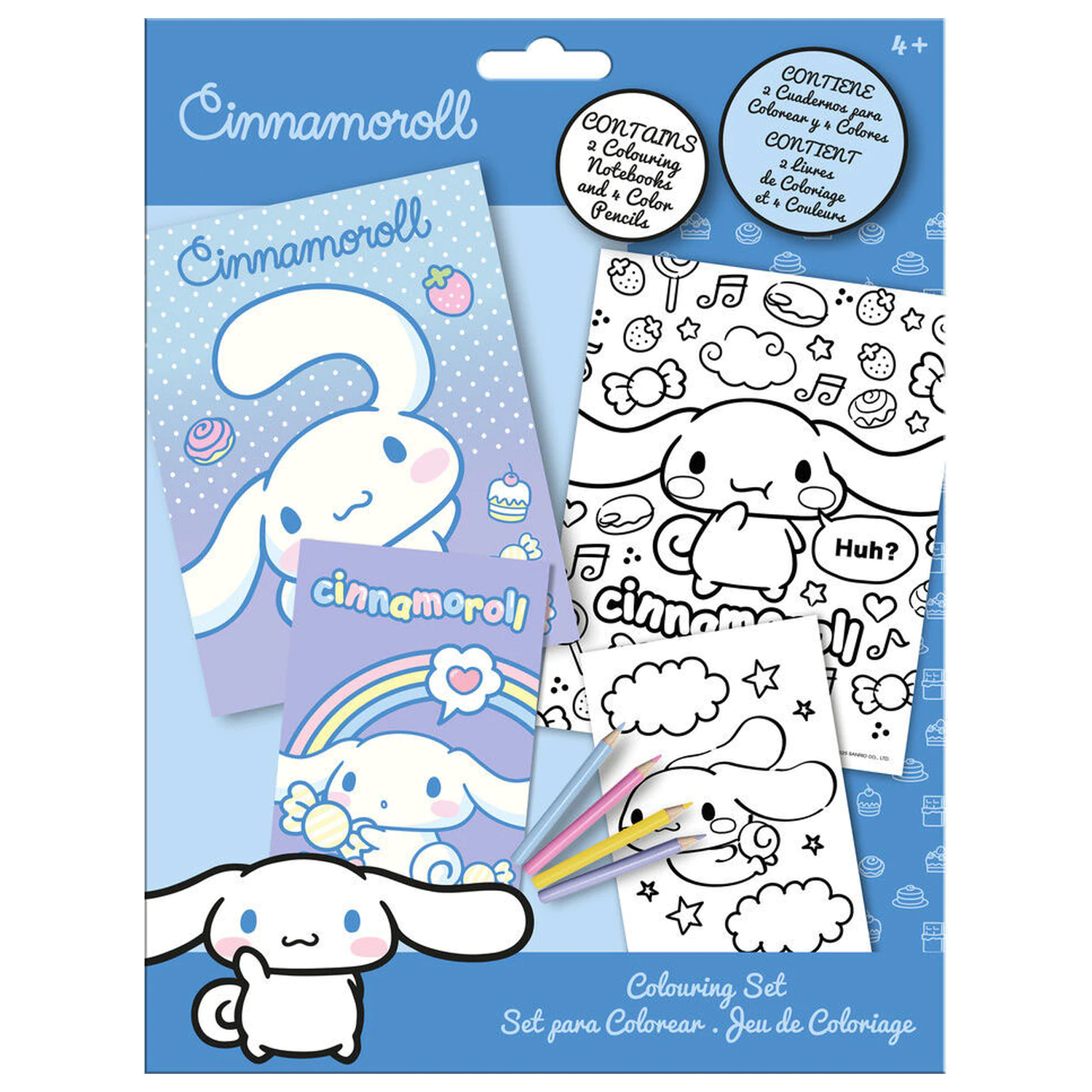 Hello Kitty Cinnamoroll Set de colorat cu stickere poza produsului