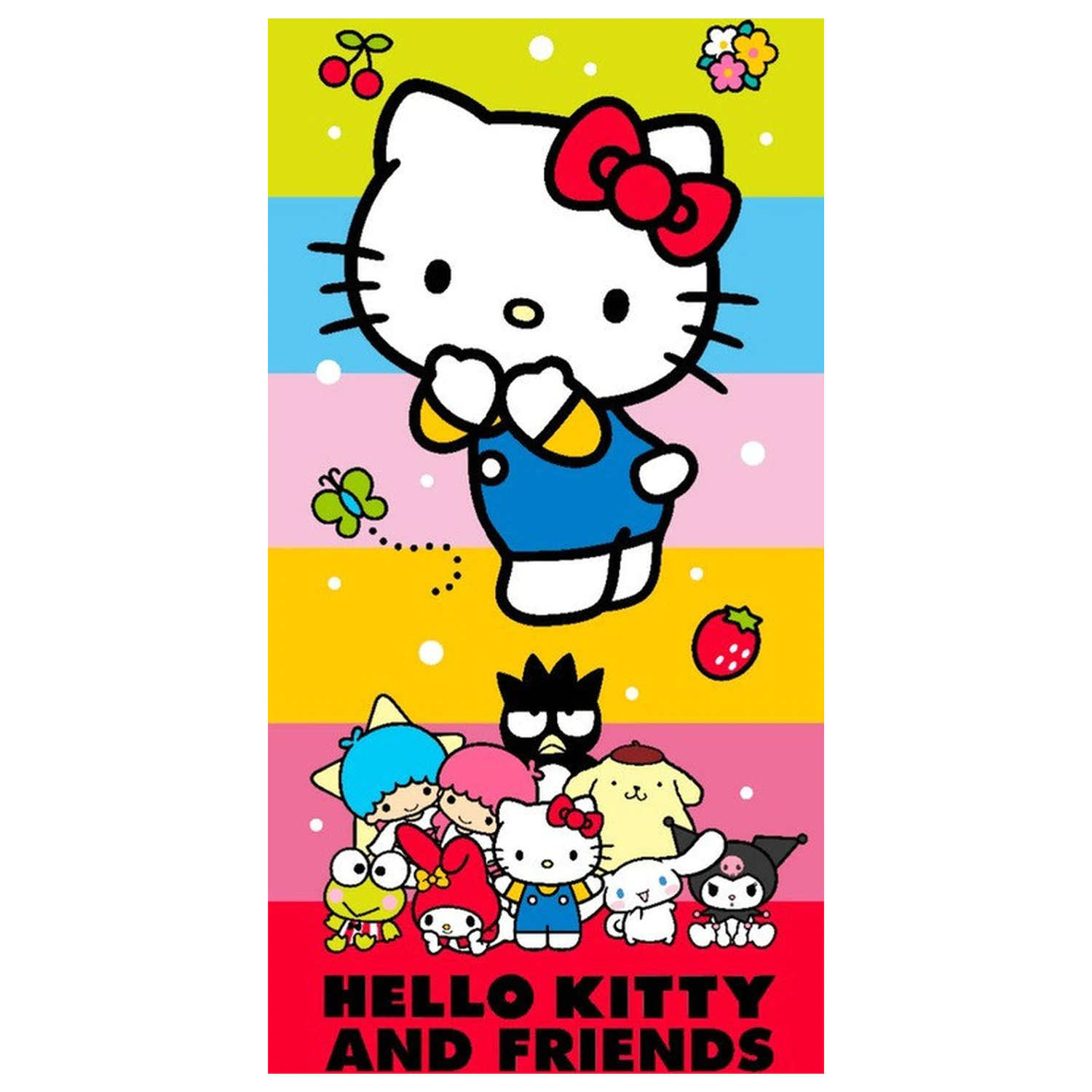 Hello Kitty Cute Friends Prosop 70x140 cm poza produsului