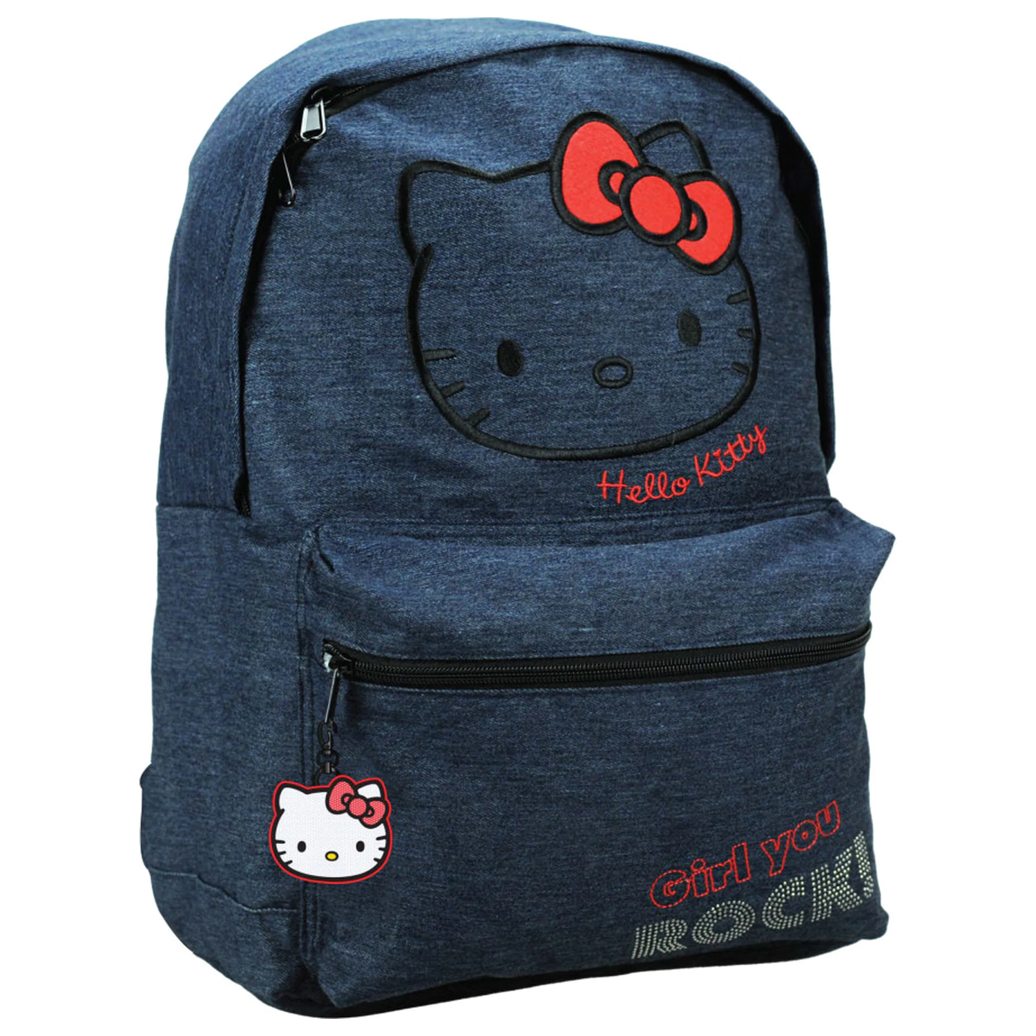 Hello Kitty Ghiozdan Denim, 39 cm poza produsului