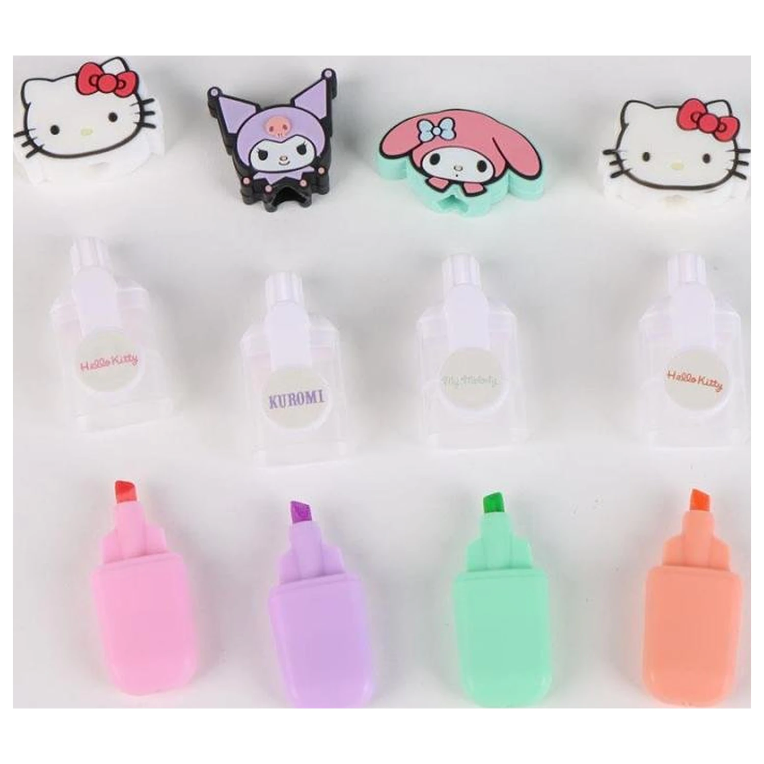 Hello Kitty & Friends set de 4 mini markere tip cap poza produsului
