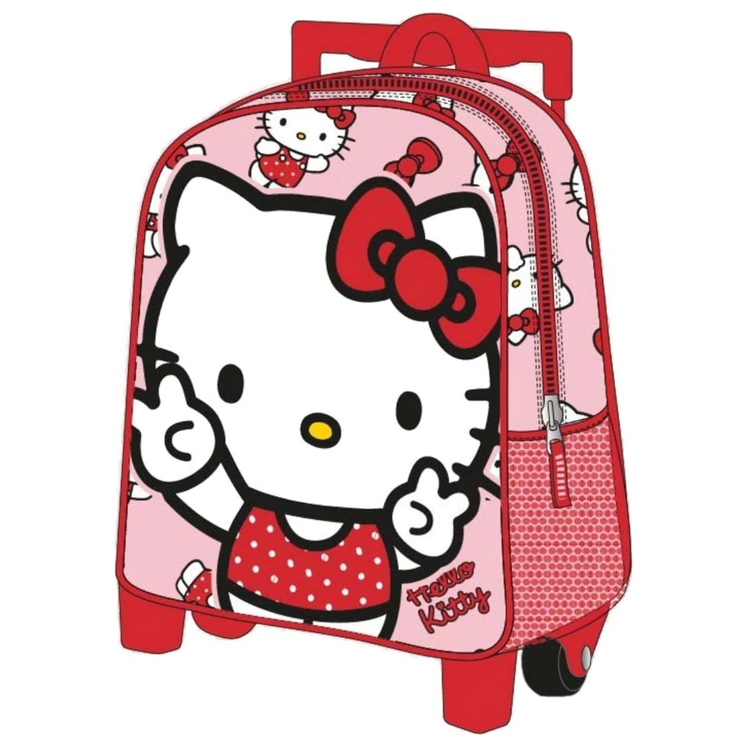 Rucsac ghiozdan cu roti Hello Kitty 29cm poza produsului