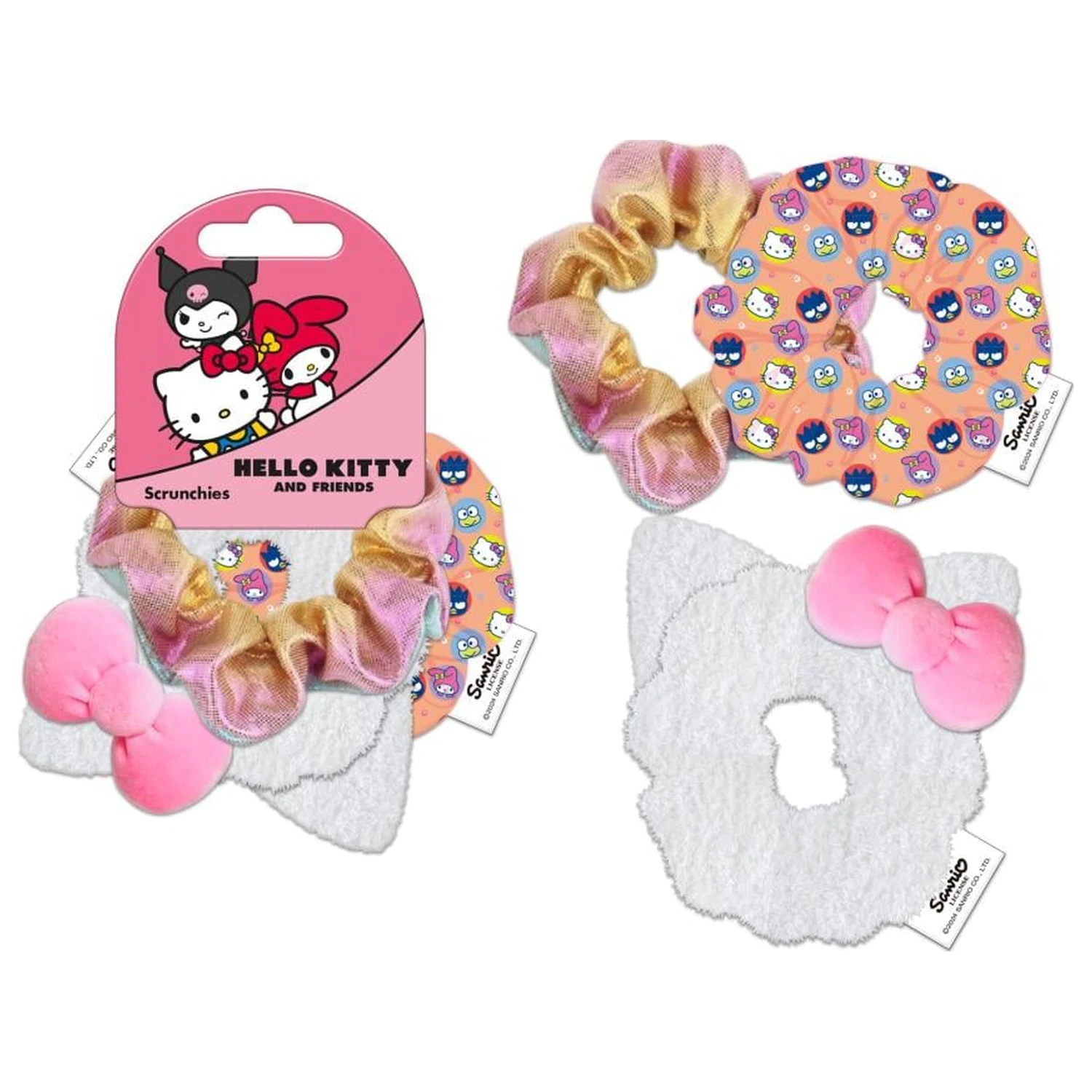 Hello Kitty Hair Accessories Scrunchies 3 bucati poza produsului