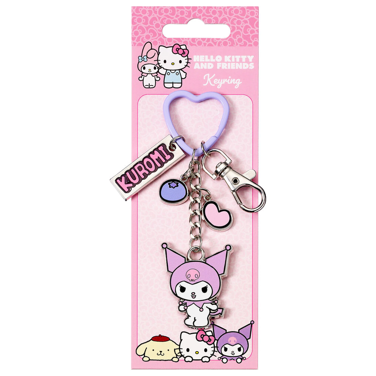Breloc Hello Kitty cu amulete Kuromi 15 cm poza produsului