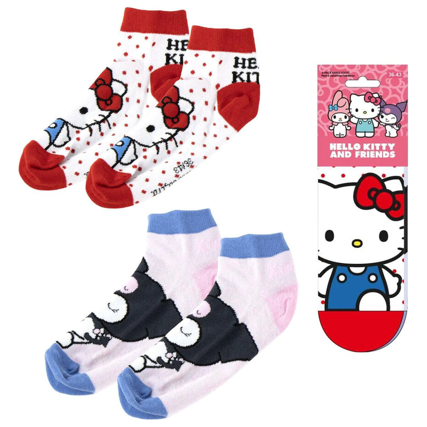 Hello Kitty Kuromi adult set 2 perechi de șosete poza produsului