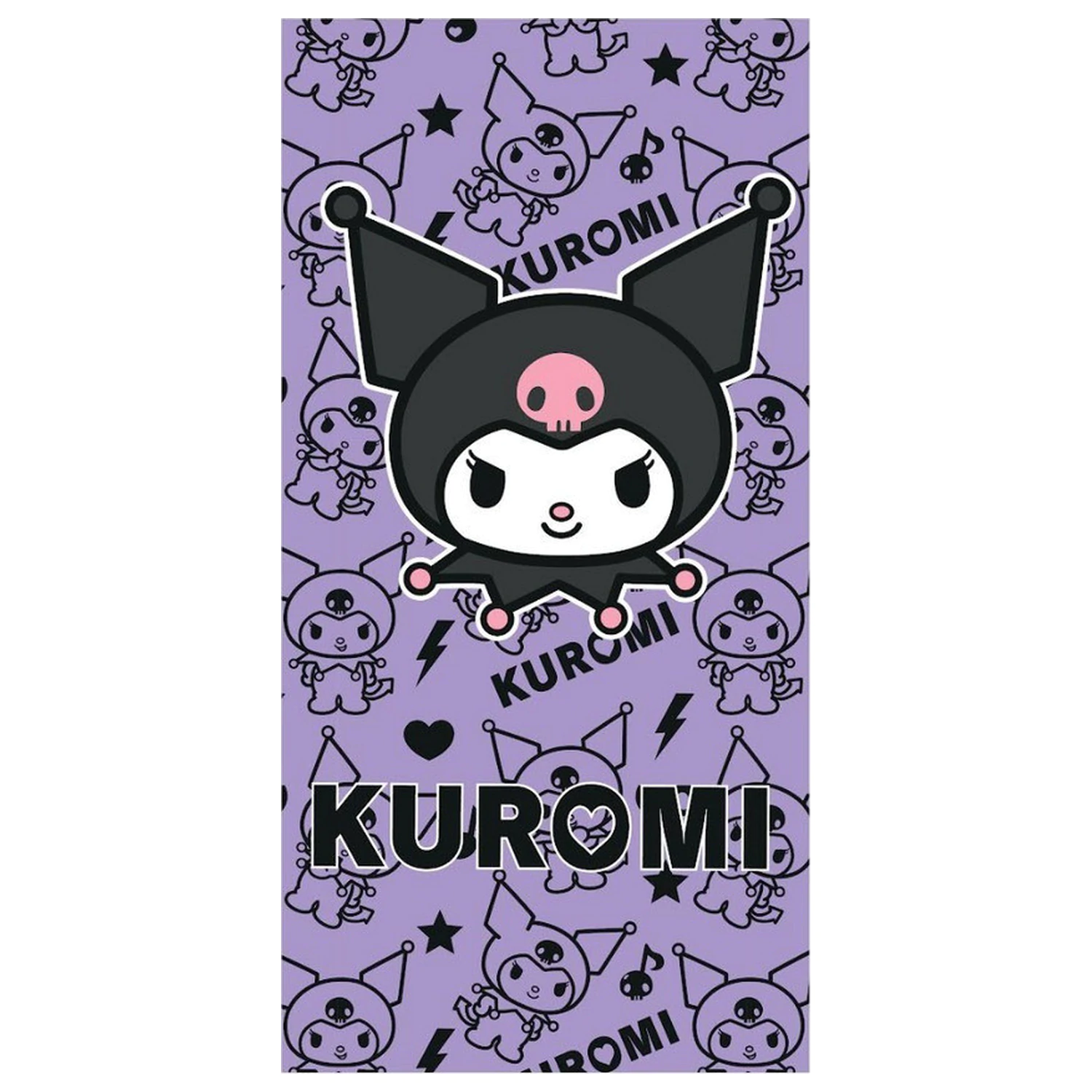 Hello Kitty Kuromi Chaos prosop 70x140 cm poza produsului