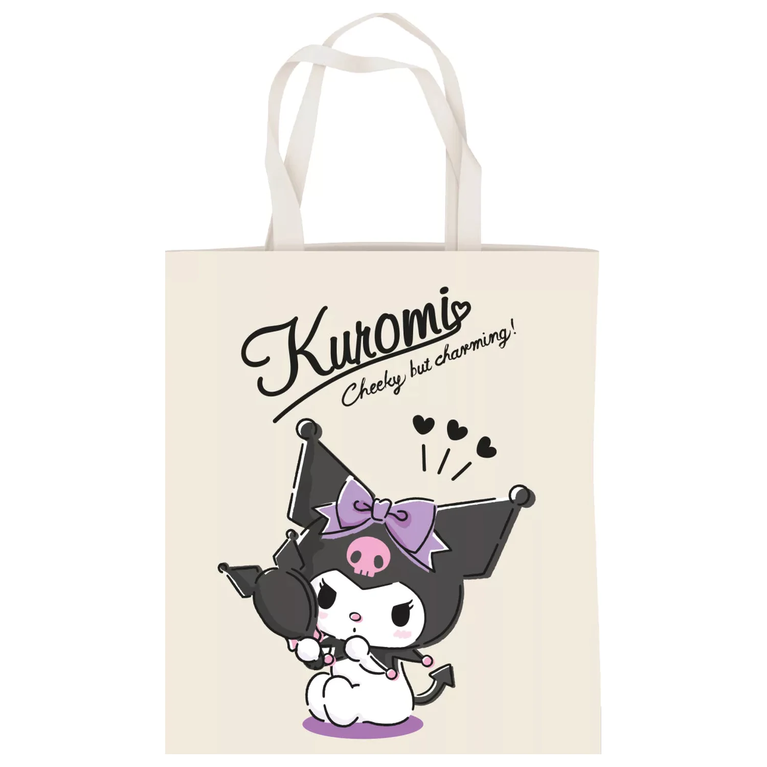 Hello Kitty Kuromi Charming Geanta Tote din panza, Geanta de cumparaturi 44 cm poza produsului