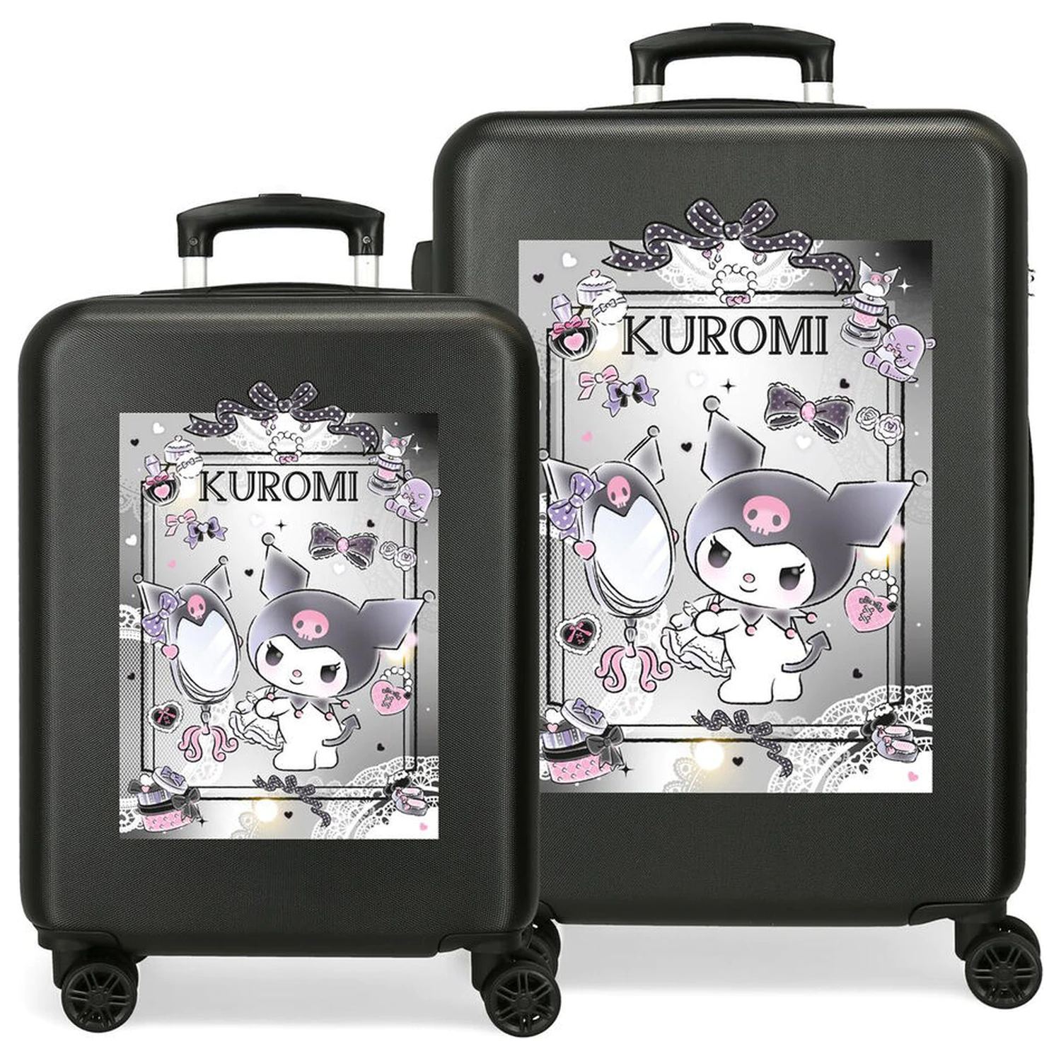 Hello Kitty Kuromi Dream Closer Set 2 trollere ABS valize 55-65cm poza produsului