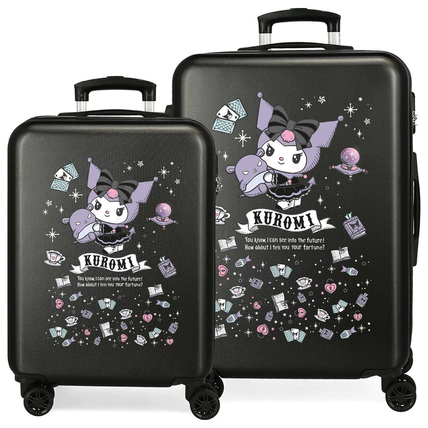 Hello Kitty Kuromi Fortune Telling ABS set de 2 valize tip troller 55/65cm poza produsului
