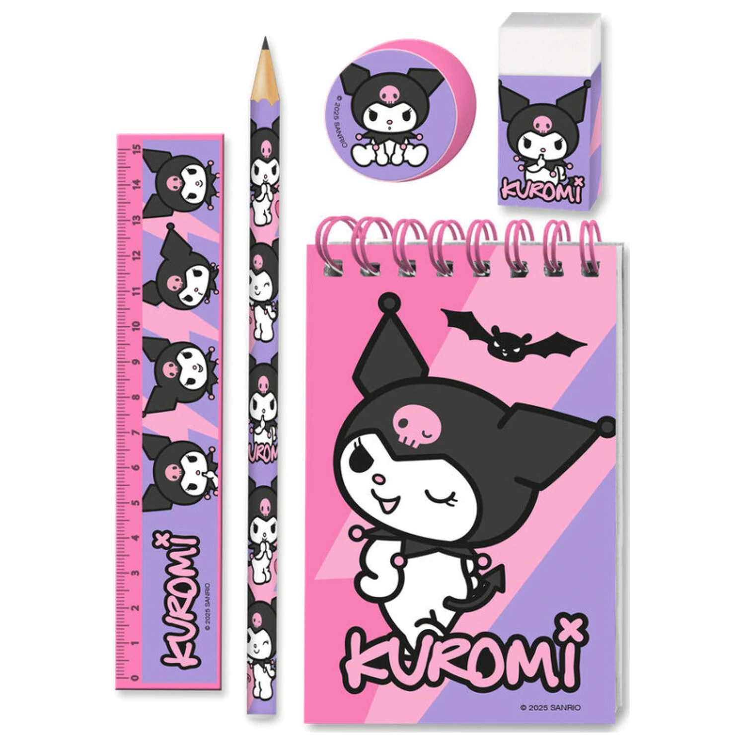 Hello Kitty Kuromi set de papetarie 5 piese poza produsului