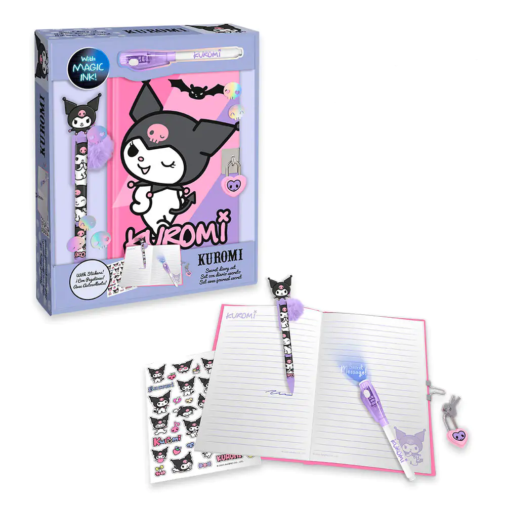 Hello Kitty Kuromi Jurnal și stilou magic poza produsului