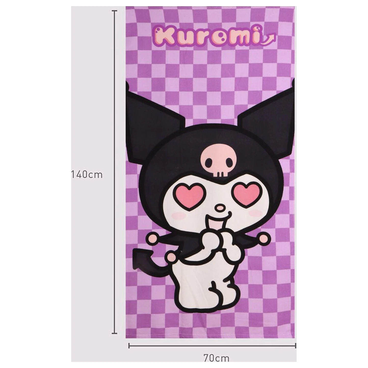 Hello Kitty Kuromi prosop de plaja din microfibra poza produsului