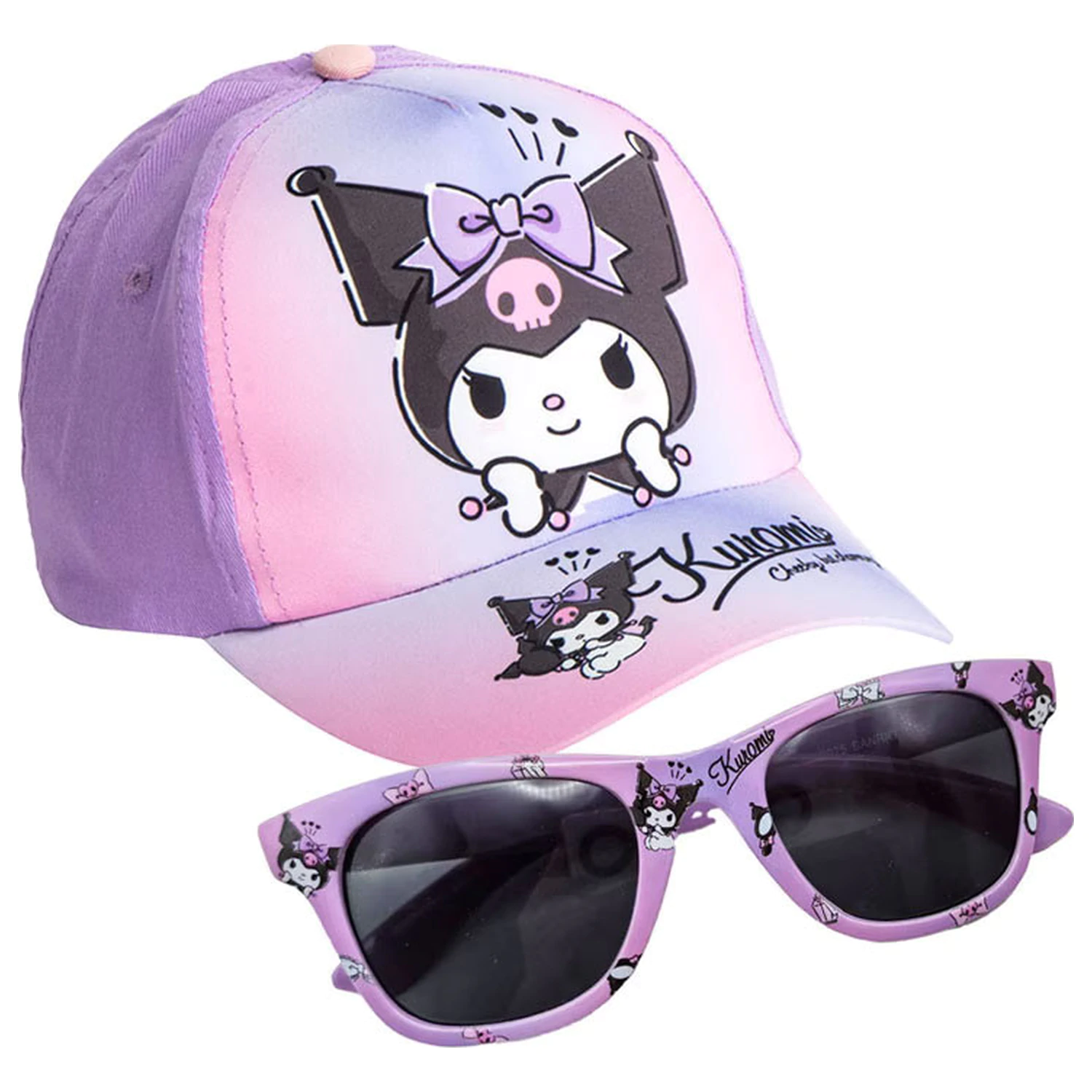Hello Kitty și Kuromi Set de ochelari de soare și șapcă de baseball poza produsului