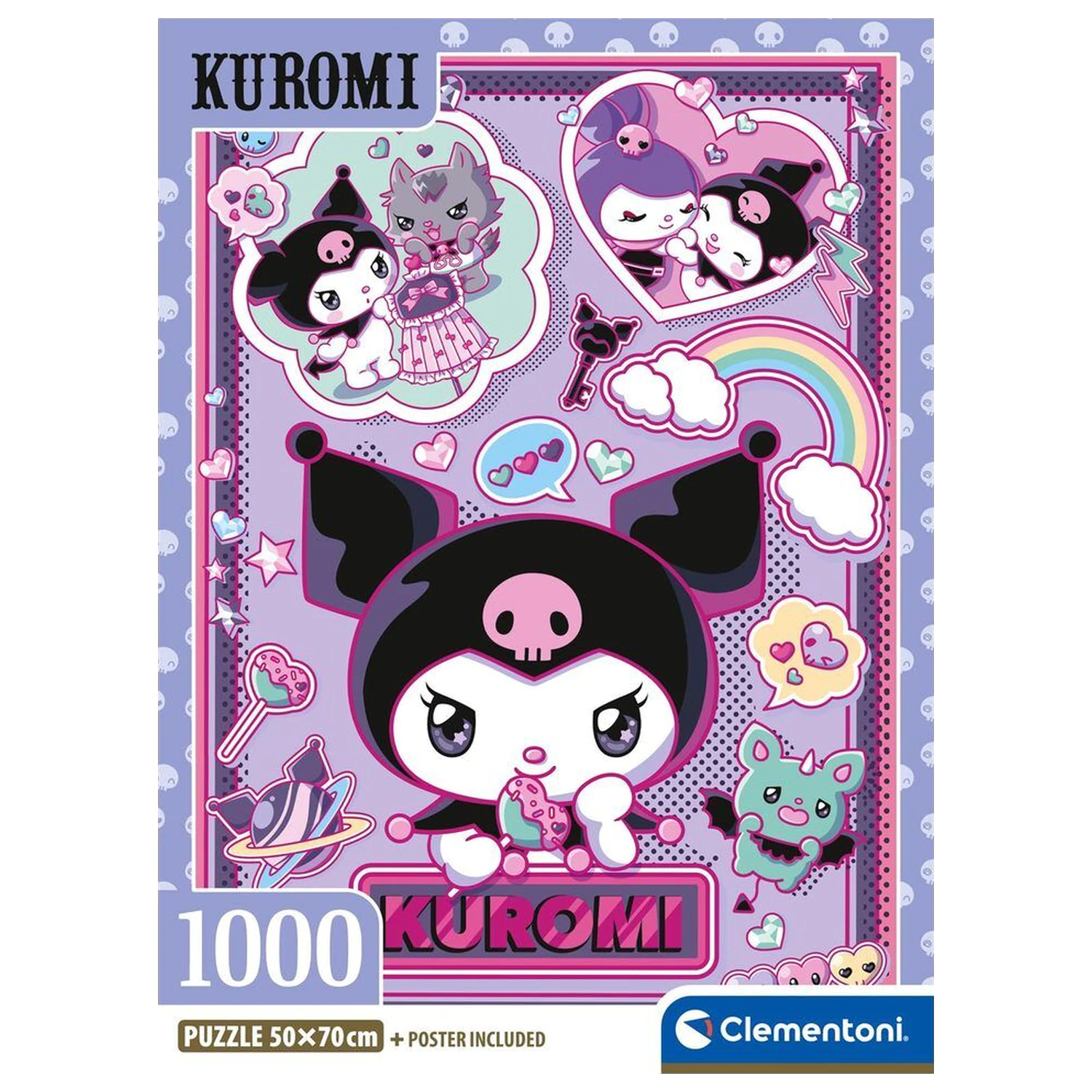 Hello Kitty Kuromi puzzle 1000 piese poza produsului