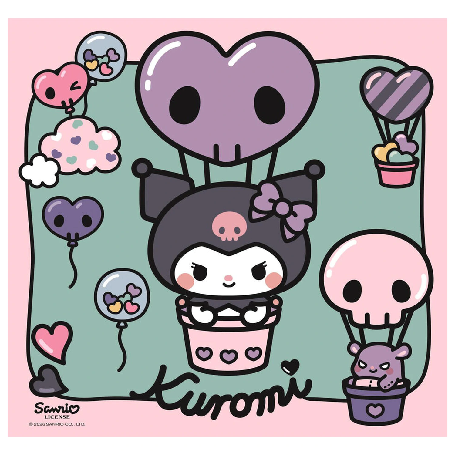 Hello Kitty Kuromi puzzle 3x48 piese poza produsului
