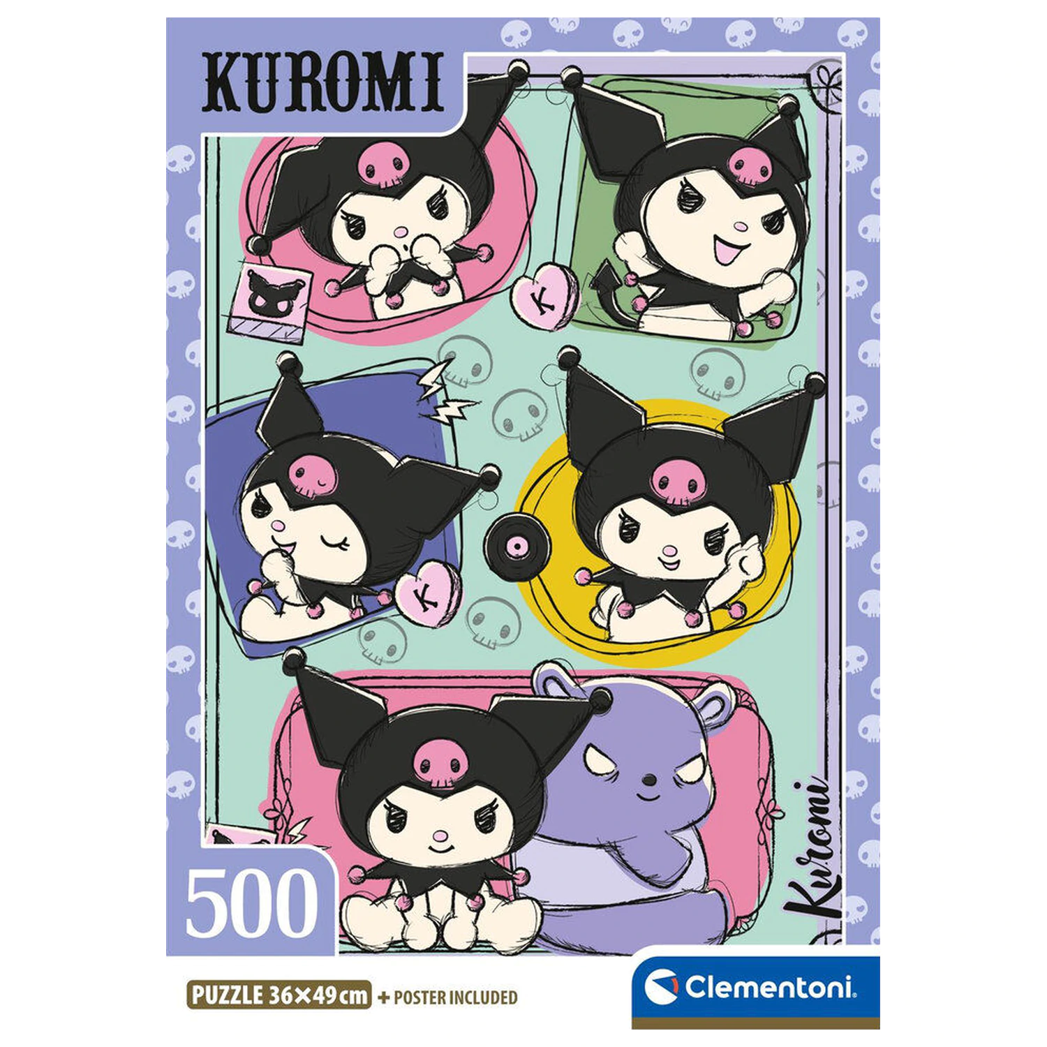 Hello Kitty Kuromi puzzle 500 piese poza produsului