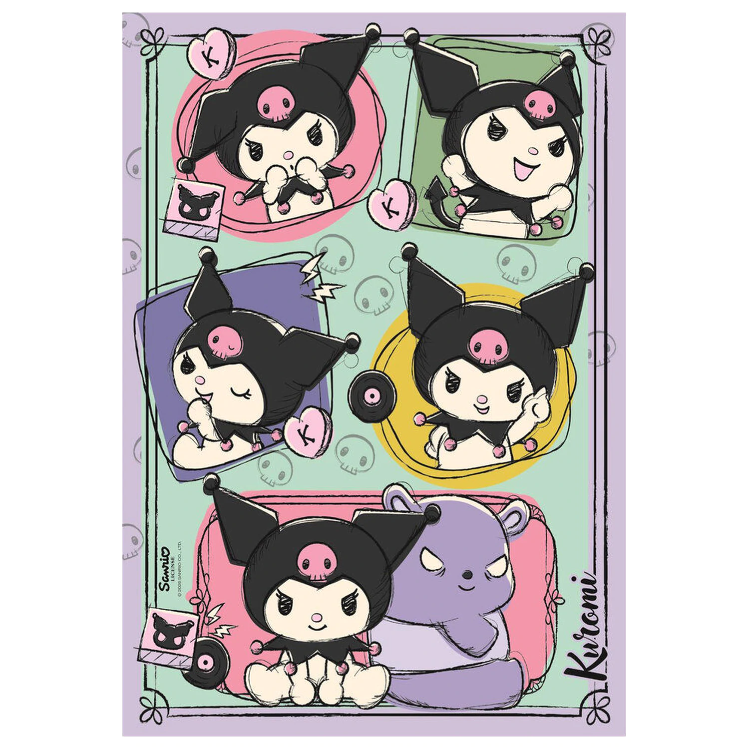 Hello Kitty Kuromi puzzle 500 piese poza produsului