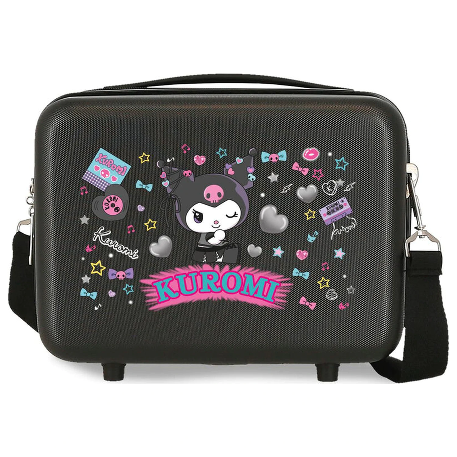 Hello Kitty Kuromi Retropop ABS beauty case adaptabil 29cm poza produsului