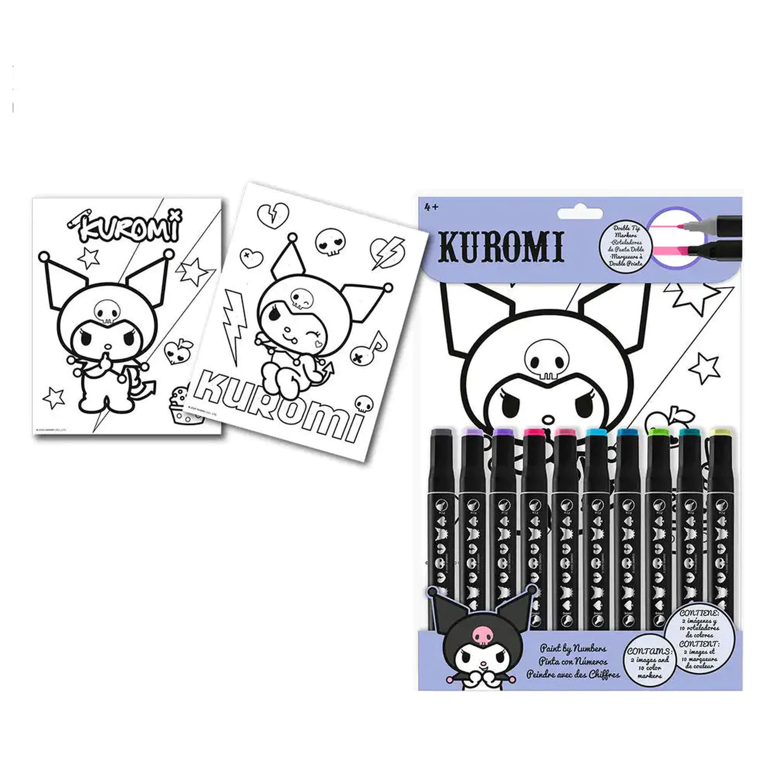 Hello Kitty Kuromi Numere Carte de colorat poza produsului