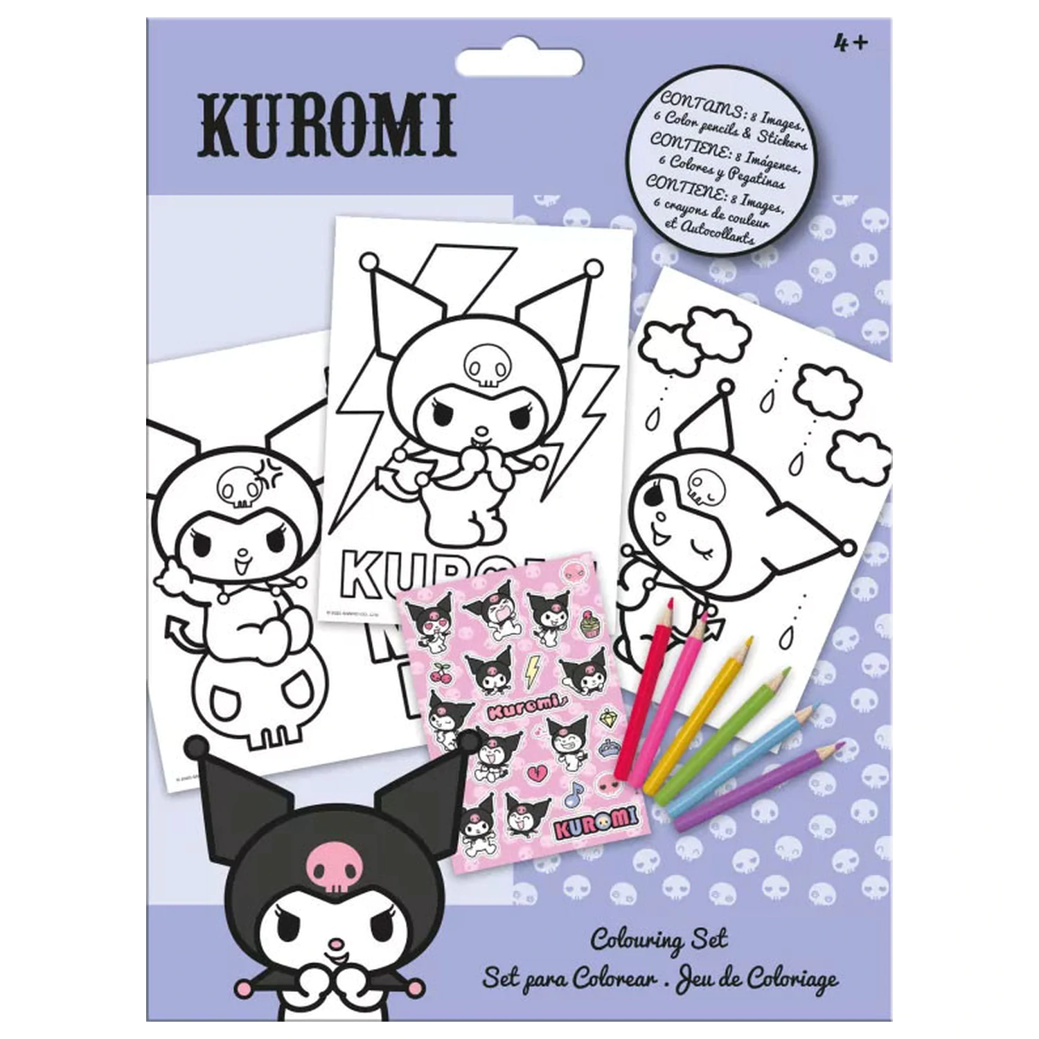Hello Kitty Kuromi Set de colorat cu Stickere poza produsului