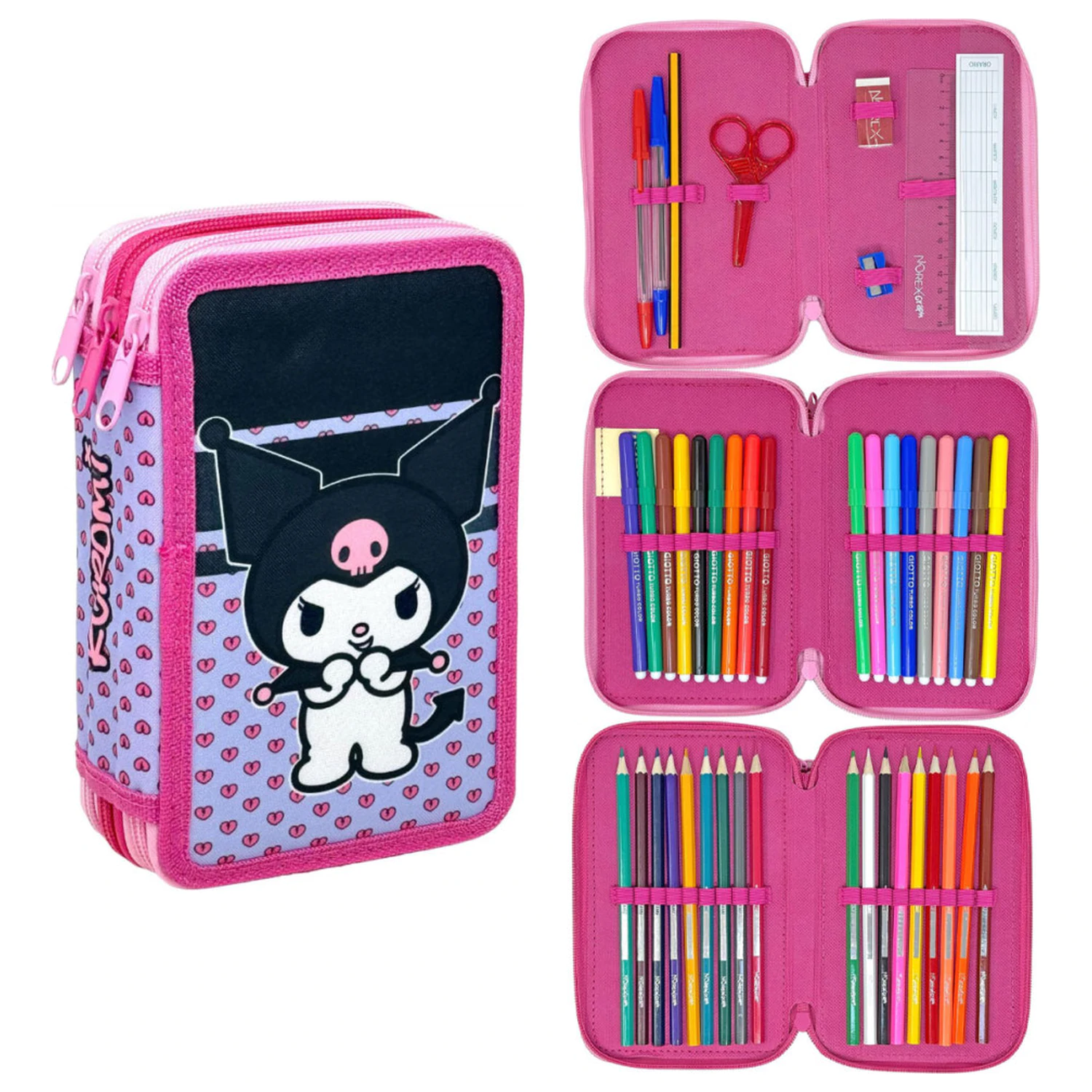 Hello Kitty Kuromi Filled 3-Story Penar poza produsului