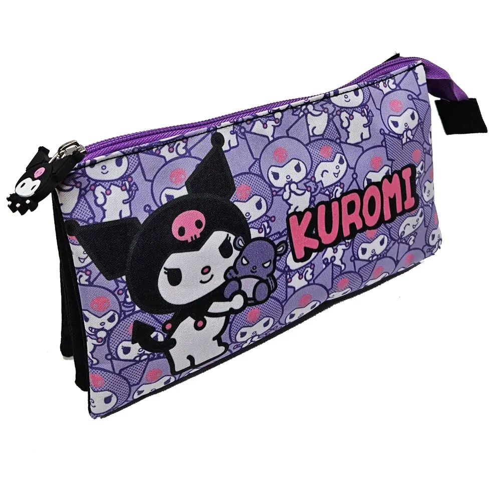 Hello Kitty Kuromi etui triplu pentru creioane poza produsului