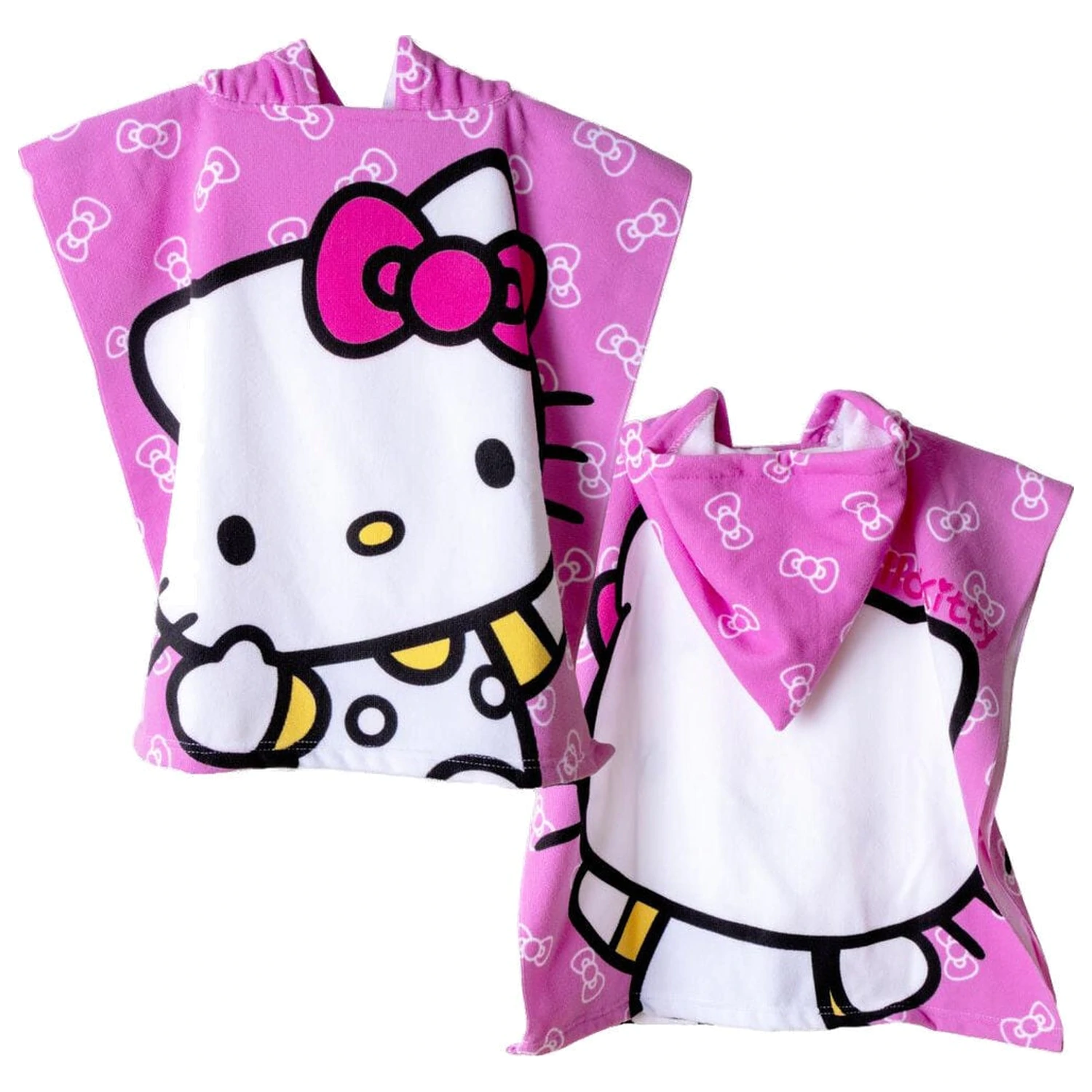 Prosoape tip poncho din microfibra Hello Kitty poza produsului