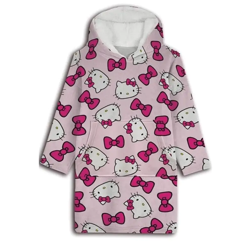 Hello Kitty oversize hanorac tip palton copii coral poza produsului
