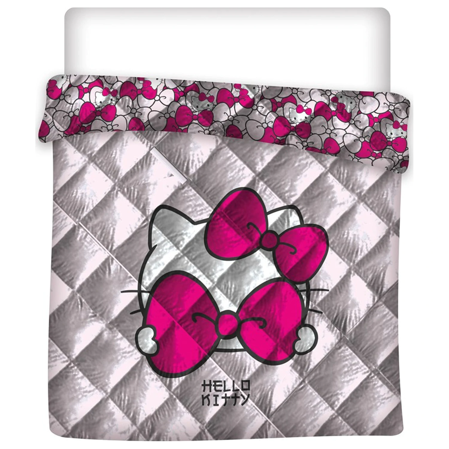 Hello Kitty Pink Bow Quilted Husă Pilota, Plapuma 240x220cm poza produsului