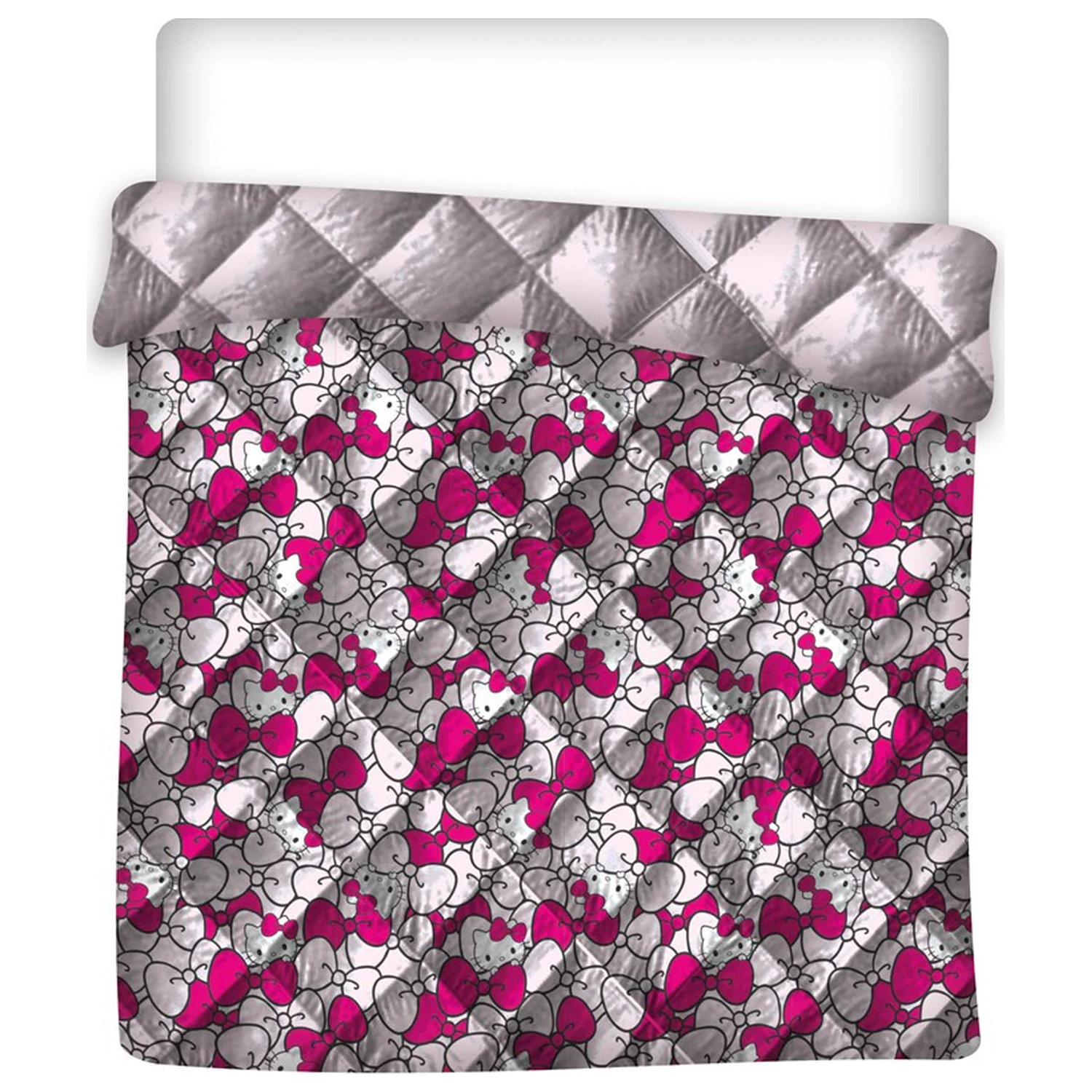 Hello Kitty Pink Bow Quilted Husă Pilota, Plapuma 240x220cm poza produsului