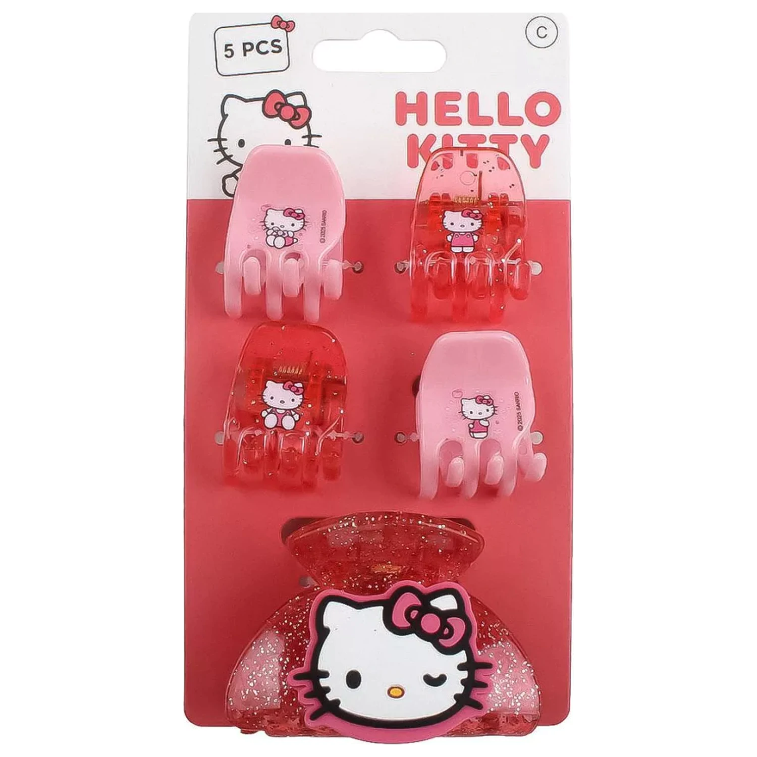 Hello Kitty Pink Hair Clip Set, set 5 piese poza produsului