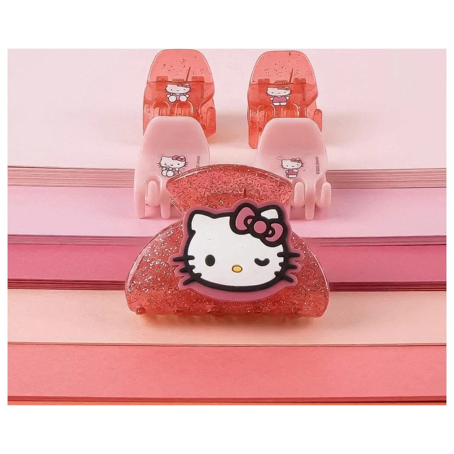 Hello Kitty Pink Hair Clip Set, set 5 piese poza produsului