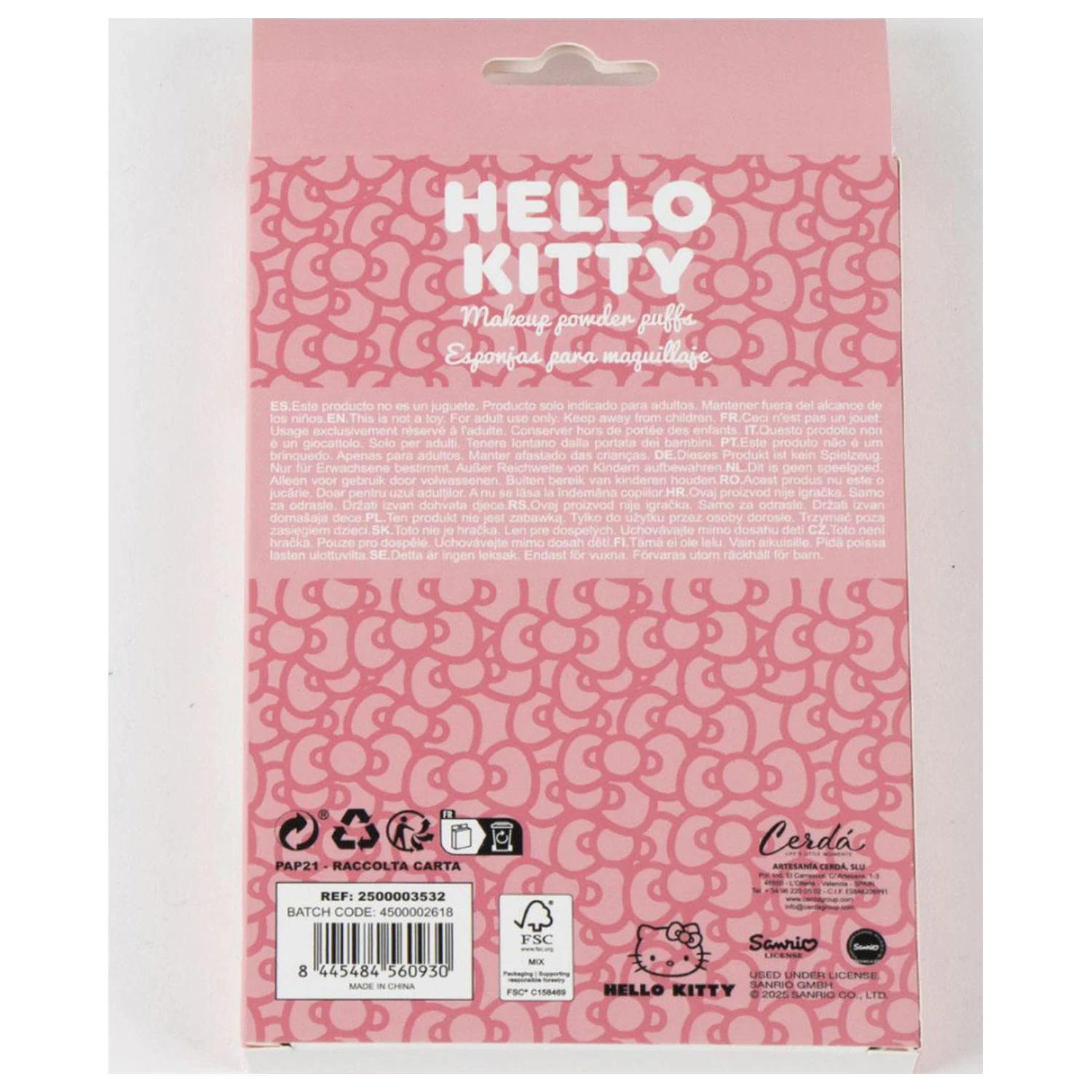 Hello Kitty Pink Set de 4 buretei de machiaj poza produsului
