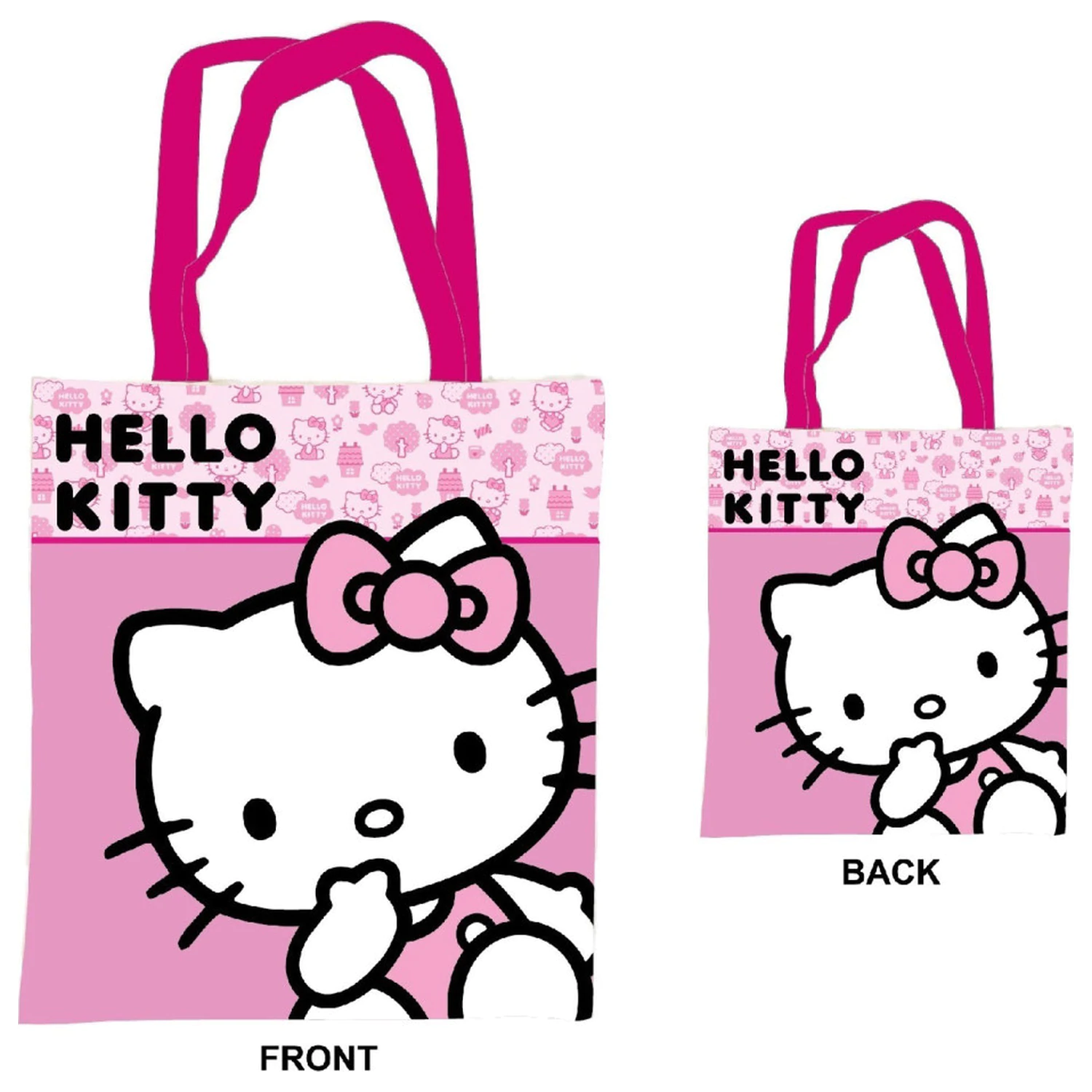 Hello Kitty Pink Canvas Geantă de cumpărături, Tote Bag 44 cm poza produsului