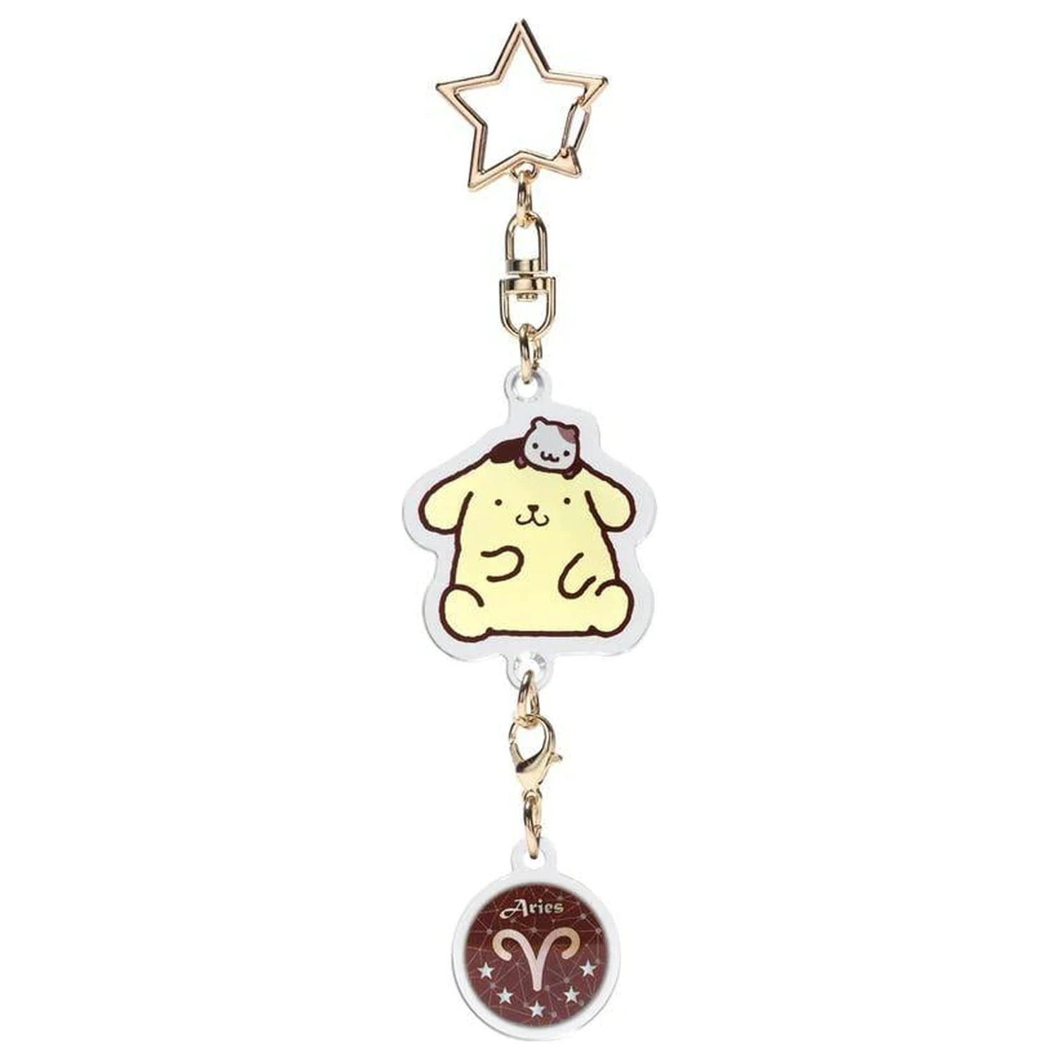 Hello Kitty Pompompurin Aries Simbol Astrologic Breloc poza produsului