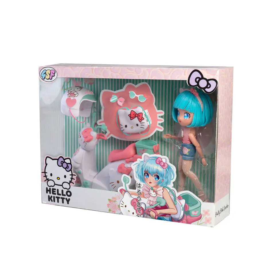 Hello Kitty Trotinet Roz Drăguț Manga doll poza produsului
